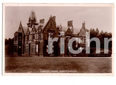 Duncow House Kirkmahoe Dumfriesshire Scotland Vintage RPPC Postcard Posted 1950 - Image 1 of 2