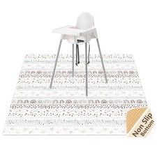 Splat Mat for Under High Chair/Arts/Crafts, Washable Spill Mat Waterproof Ant...