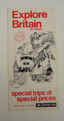 BR LM Region Faltblatt Explore Britain Sonderreisen & Sonderpreise Frühjahr 1974