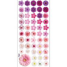 Mini Pink Flower Stickers - Miniature Flowers Sticker Sheet - Crafts  Planners