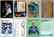 Tom Henke 4 Card Lot - Toronto Blue Jays / Texas Rangers