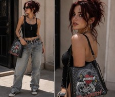 NWT Ed Hardy Love Kills Slowly Skull Heart St...