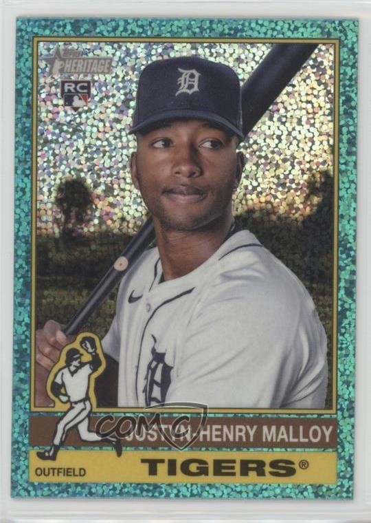 2025 Topps Heritage Chrome Aqua Sparkle Refractor Justyn-Henry Malloy #305 1ic8