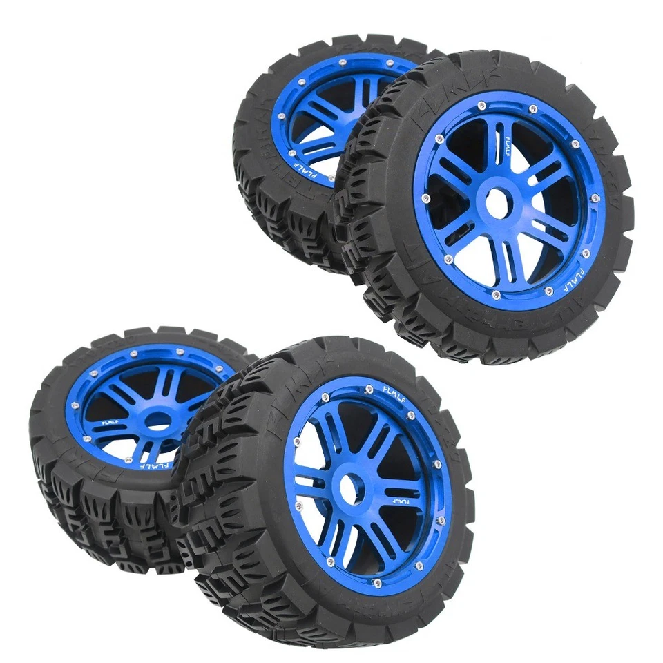 Kit de neumáticos de llanta hexagonal delantera y trasera de metal para RV 1/5 HPI Baja 5B FLMLF Foto 3 de 4