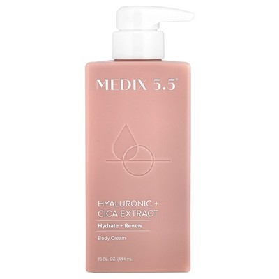 Body Cream, Hyaluronic + Cica Extract, 15 fl oz (444 ml)