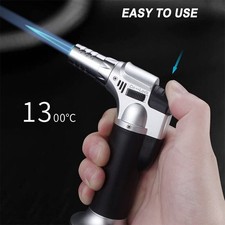 BAKING BLOW TORCH REFILLABLE BUTANE GAS LIGHTER COOKING FLAME WELDING SOLDERING
