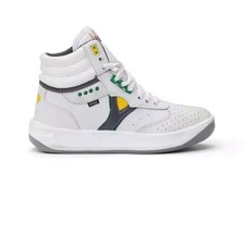Servis Cheetah High Top Trainers White Yellow Green Shoes Afghani Tali Style