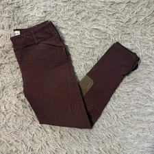 Womens Size 28L Burgundy Tailored Sportsman Knee Patch Horseback Riding Breeches