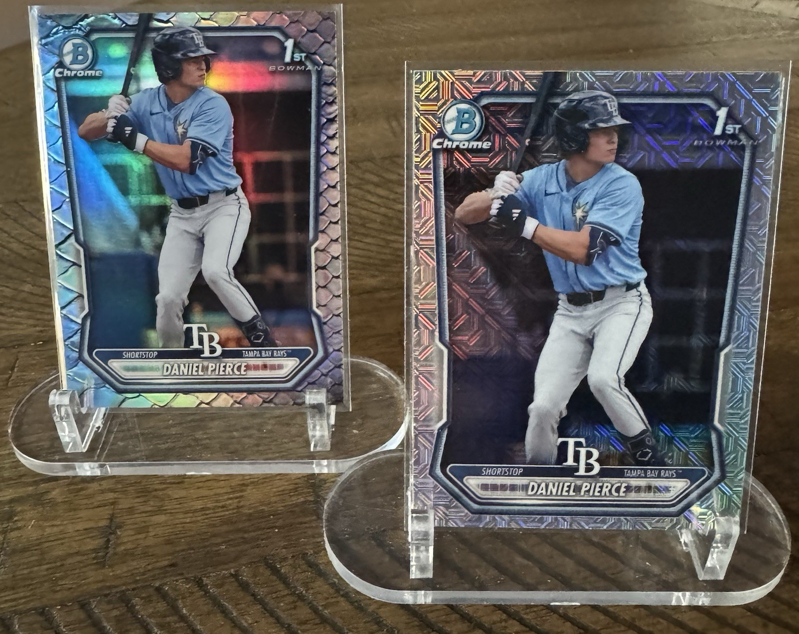 2026 Bowman Chrome 1st Daniel Pierce Reptilian & Mojo BCP-77 TB Rays Lot 2