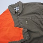 Columbia Shirt Men's Medium Blaze Orange Shooting Patch Hunting Hi-Vis Hunting