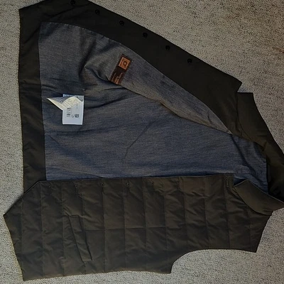 Suitsupply Steppweste Weste Grün Gr. XS Stehkragen Knopf Polyester - Bild 1 von 2