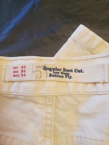 Zara Men's 34x33 Dirty White Jeans Button Fly Bootcut RN 77302 B6 - Picture 5 of 23