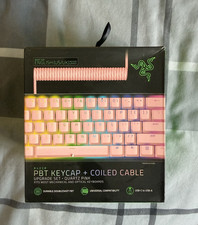 Razer PBT Keycap Set + Coiled Cable Upgrade Set, Quartz Pink