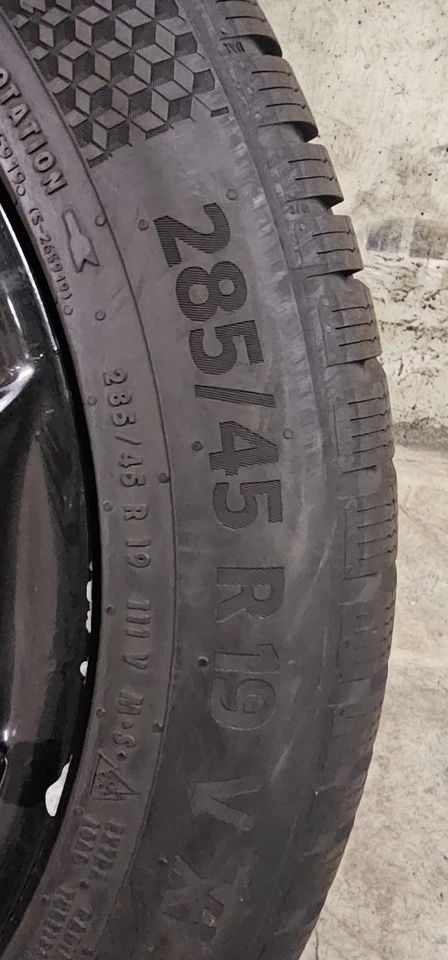 4 Continental Winterreifen. 2x 255/50 R19 und 2x 285/45 R19 auf Keskin Alufelgen - Bild 4 von 4