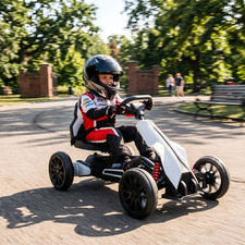 12V Kids Electric Go Kart Ride On Toy 2-Speed Forward Backward Age 3-8 Yr Gift