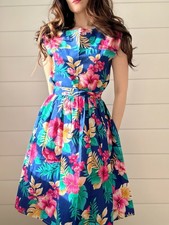 Vintage Hawaiian Set Matching Top Skirt Handmade Beachy Tropical 80s/90s