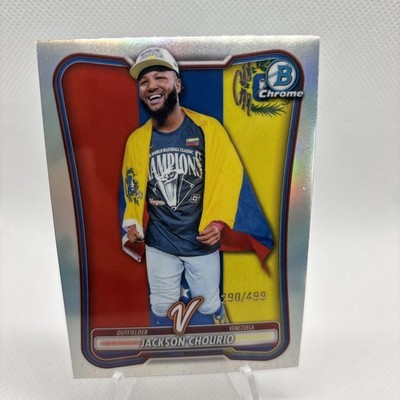 2026 Bowman Chrome JACKSON CHOURIO #/499 WBC FLAG Venezuela-WBC CHAMPS🇻🇪