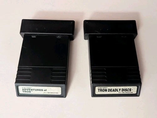 Lot Of 2 Atari 2600 Tron Games Deadly Discs Adventures Tested Works