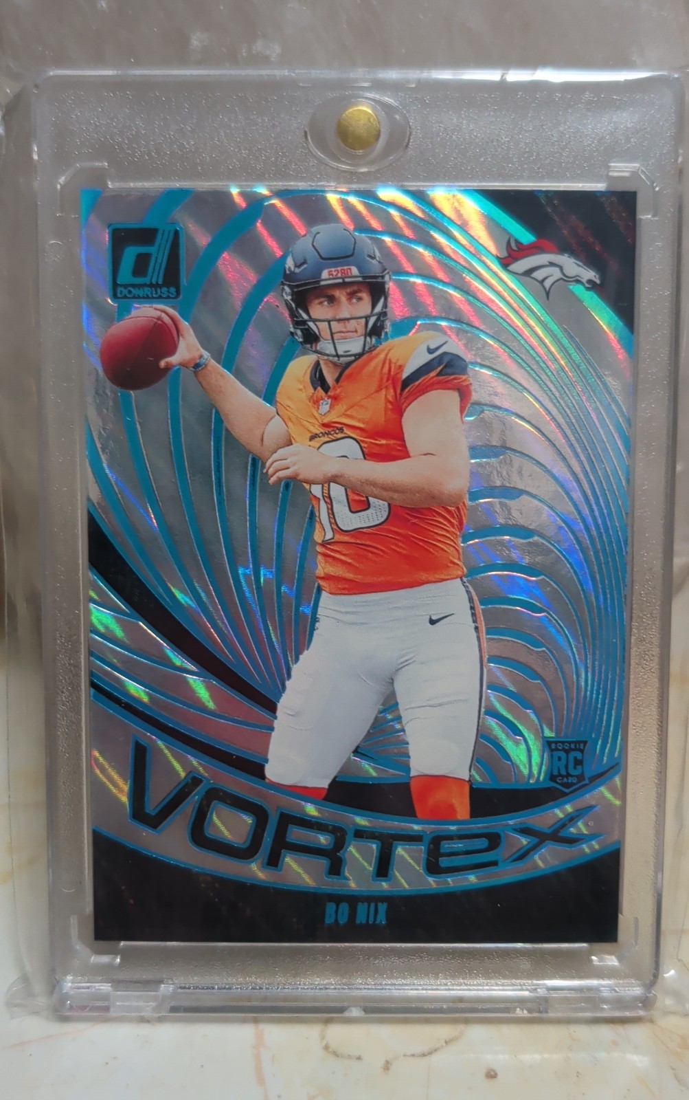 2024 Panini Donruss - Vortex Bo Nix #VOR-BNI Lava /10 (RC)