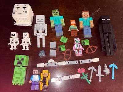 Minecraft Mixed Loose Lot Assorted Figures And Accessories Mojang