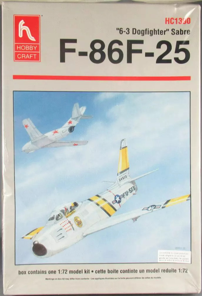 Chasseur Sabre F-86F-25 Hobby Craft HC1390 maquette avion de chasse miniature 1/72