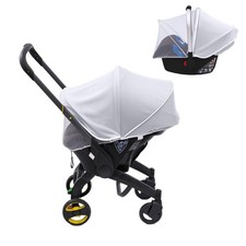 Baby Mosquito Net for Car Seat, 2 in 1 Seat Cover with UV Grey