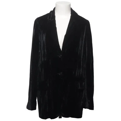 Zara, blazer, taille : M, noir, unicolore, velours, femmes #9F - Photo 1/4