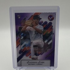 Jackson Jobe 2025 Topps Pristine Purple Pulsar Refractor RC /99 Detroit Tigers