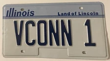VCONN 1 Vanity License Plate Illinois Signals Microchip Trumpet