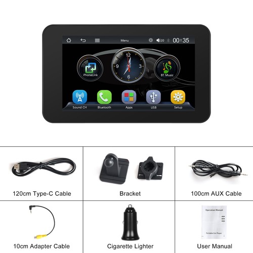 4.7" Zoll Tragbarer Apple CarPlay und Android Auto Wireless Display Autoradio - Bild 14 von 24