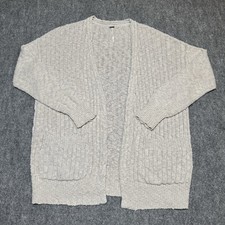 Free People Oversized Gauzy Open Cardigan Medium Lightweight Minimalist Coastal