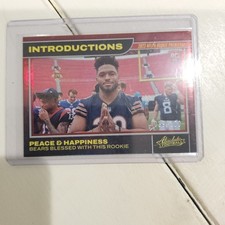 2023 Panini Absolute Roschon Johnson #8 Spectrum Red /100 Rookie Bears