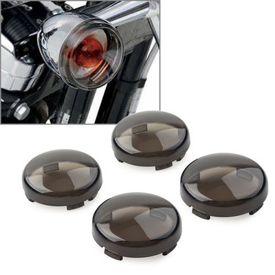 Turn Signal Lens Light Cover Guard Smoke For Harley Touring Softail Dyna Fatboy
