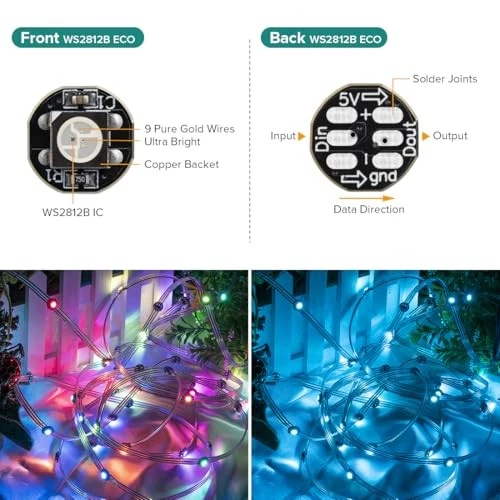 BTF-LIGHTING WS2812B 100PCS 5050SMD Individually Addressable Smart RGB LED Pixel - Image 3 of 4