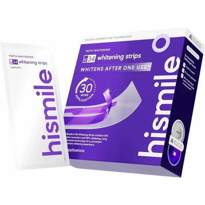 Hismile V34 Whitening Strips, Purple Teeth Whitening Strips NEW UK Edition