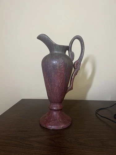 Roseville Pottery Carnelian II Glaze Ewer 15 Inch Tall