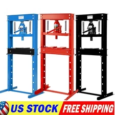 20 Ton Hydraulic Press  H-Frame Garage Floor Shop Press with Plates Heavy-Duty