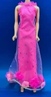 AMAZING~Vintage 1960s Mod Era Barbie Doll Pink Sparkle Dress #1844 Extravaganza