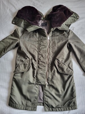 All Saints Tyla Parker Coat, Jacket, Women, Size Small Khaki Green UK