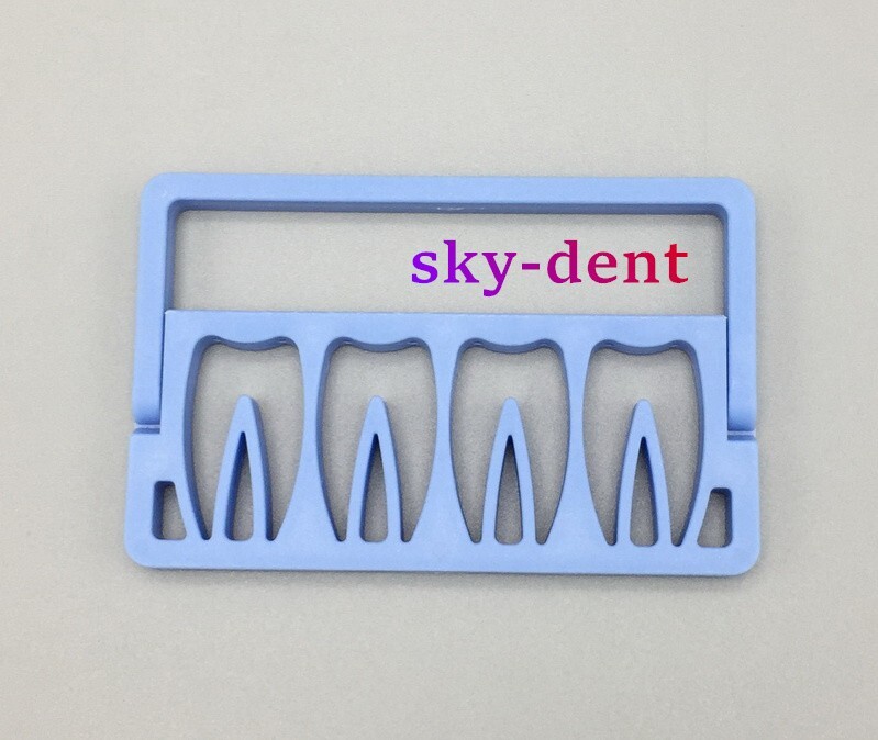 1x Blue 8 Holes Dental Endodontic Root Canal File Holder