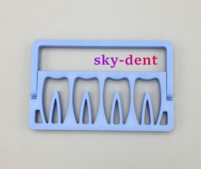 1x Blue 8 Holes Dental Endodontic Root Canal File Holder