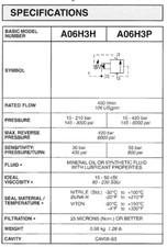 STERLING A06H3PZ-N CARTRIDGE PRESSURE REGULATION VALVE