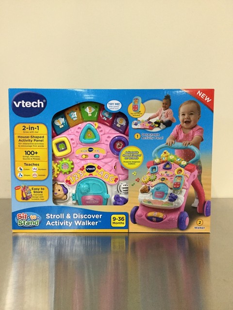 vtech stroll and discover activity walker pink