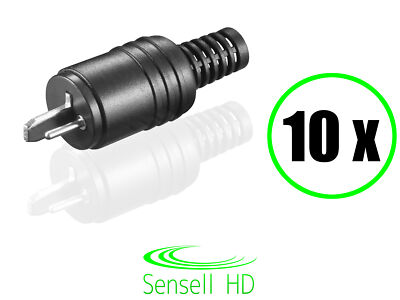 Sensell 10 DIN Lautsprecherstecker 2,2mm schraubbar lötfrei Knickschutz HiFi 