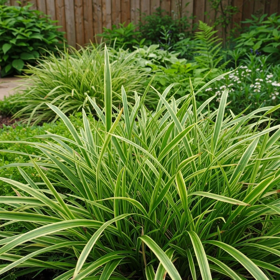 Plantas de hierba de mono liriope vivo Muscari maceta abigarrada de 1 galón 7-12" de alto Foto 3 de 4