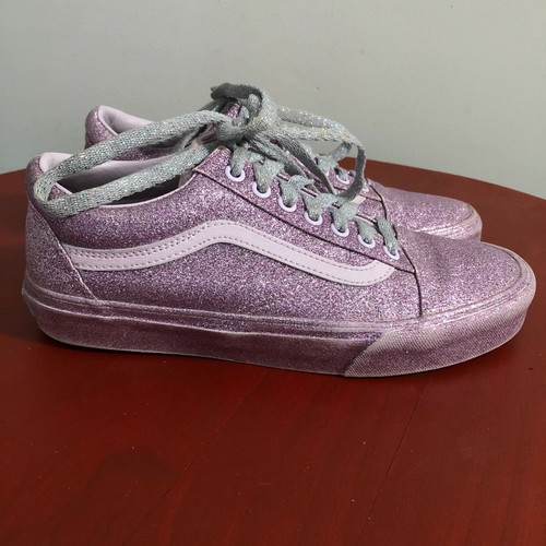 purple sparkle vans