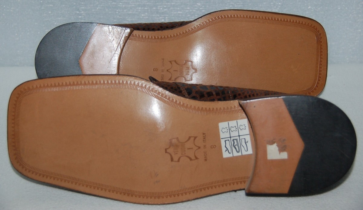 Emilio Franco dress shoes brown snakeskin square toe unique men’s designer shoes Men Dress Shoes Leather Brown Snake Print Emilio Franco Sz 8  main image 2