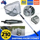 Telescopic Fishing Net Mesh Landing Net Fish Prawn Catch Foldable Pole Handle