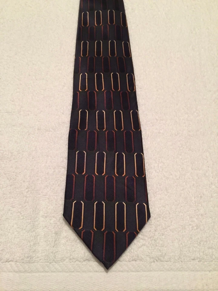 CORBATA HOMBRE COVINGTON NARANJA AMARILLO NEGRO CORBATA 4 X 61 Foto 2 de 4