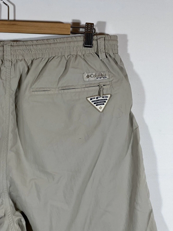 Pantalones convertibles Columbia PFG Omni Shade para hombre 32x36 tostados calce regular para exteriores Foto 4 de 4